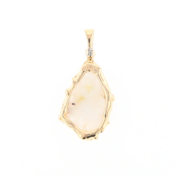 Gold Quartz Freeform Pendant  (G2)