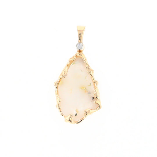 Gold Quartz Freeform Pendant  (G2)