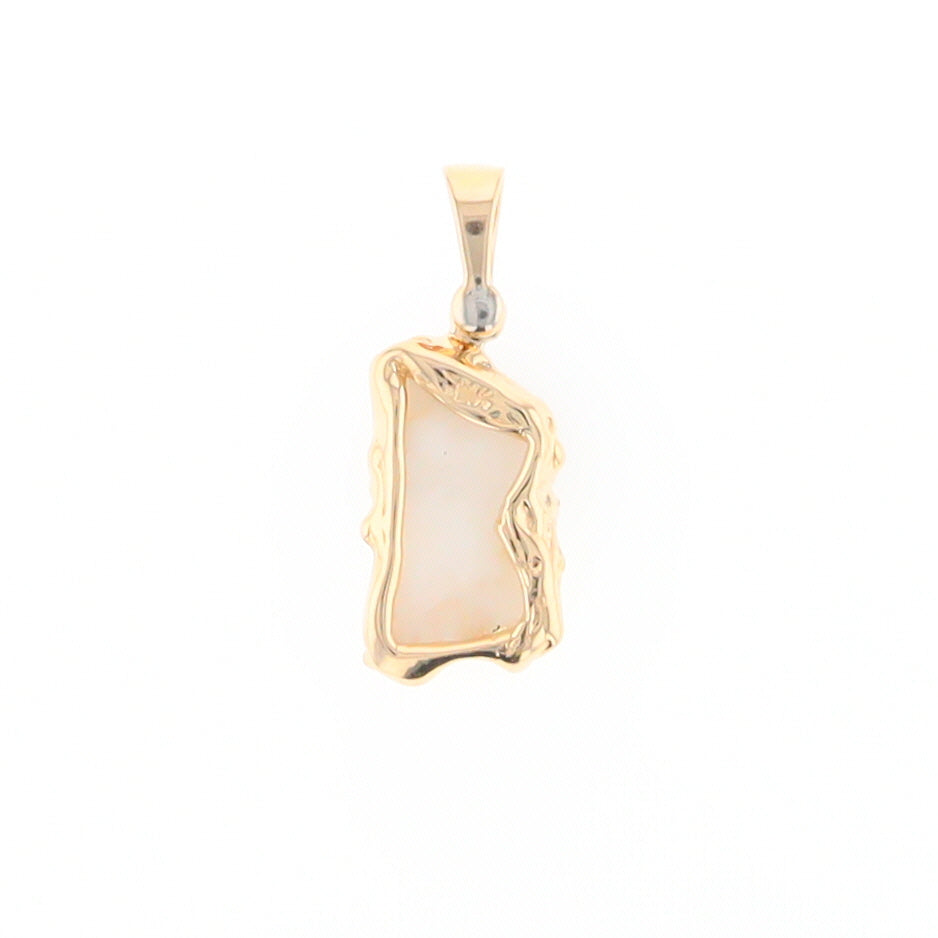 Gold Quartz Freeform Pendant  (G2)