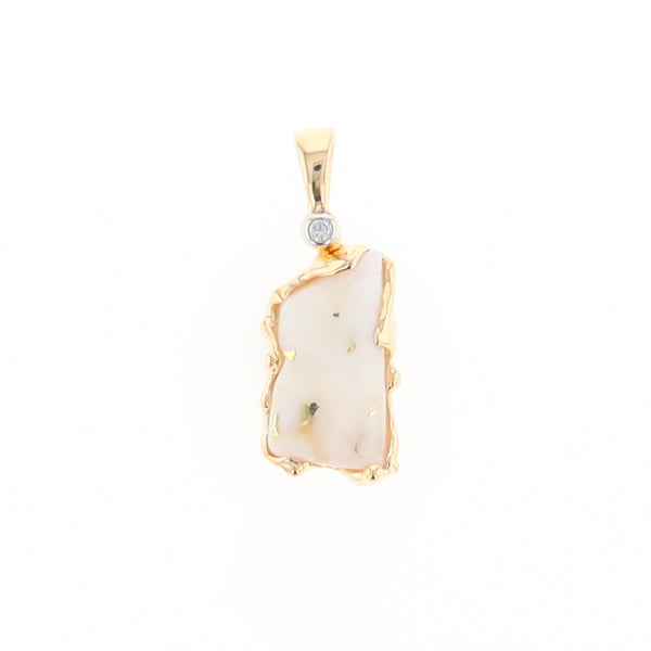 Gold Quartz Freeform Pendant  (G2)