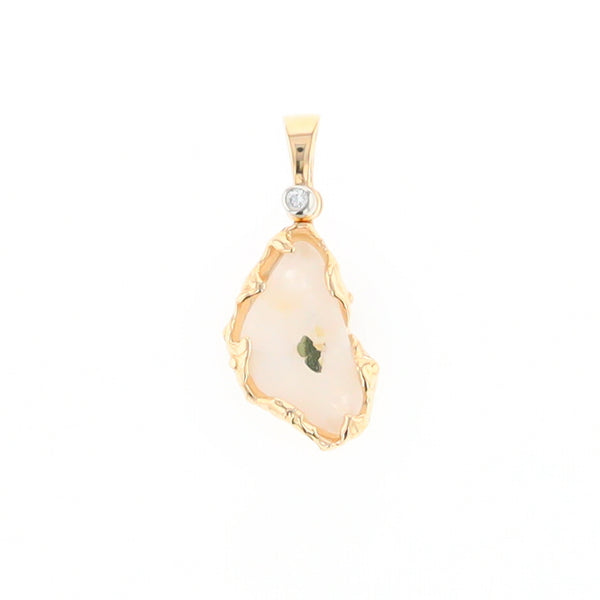 Gold Quartz Freeform Pendant (G2)