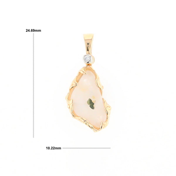 Gold Quartz Freeform Pendant (G2)