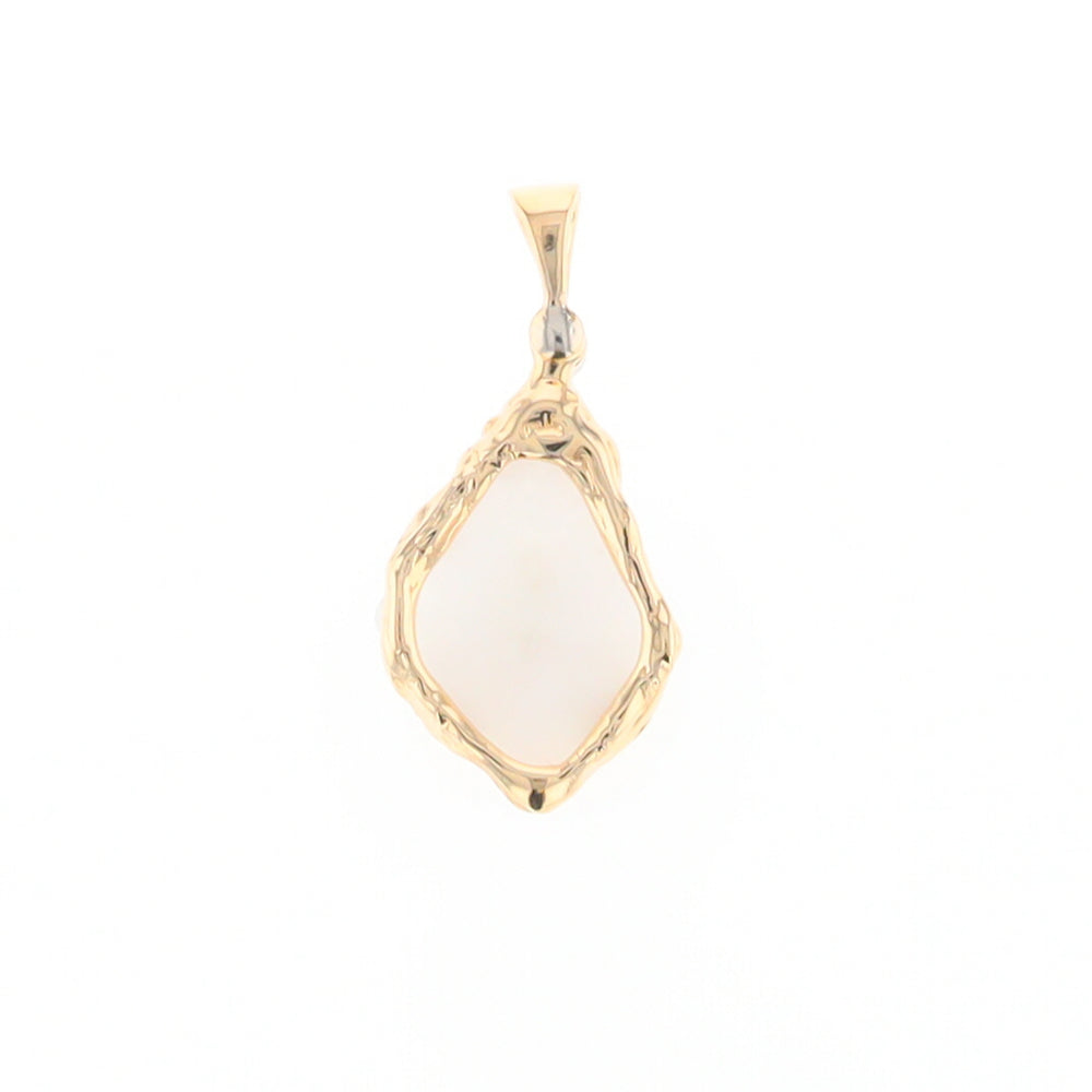 Gold Quartz Freeform Pendant (G2)