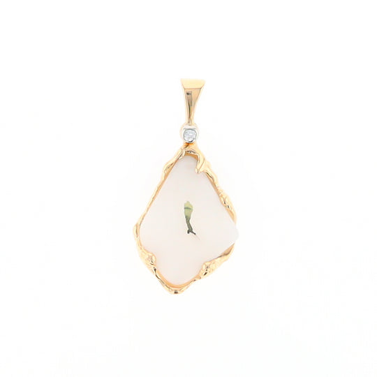 Gold Quartz Freeform Pendant (G2)