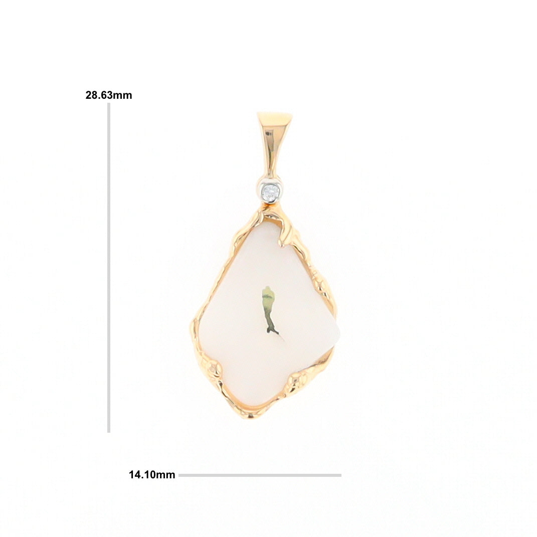 Gold Quartz Freeform Pendant (G2)