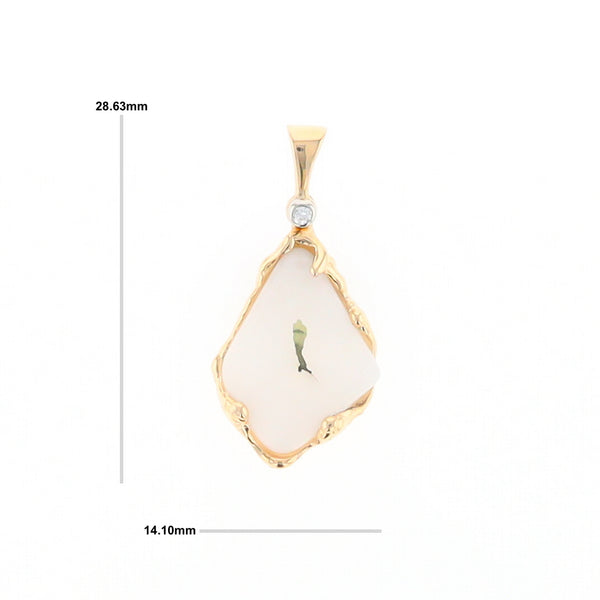 Gold Quartz Freeform Pendant (G2)