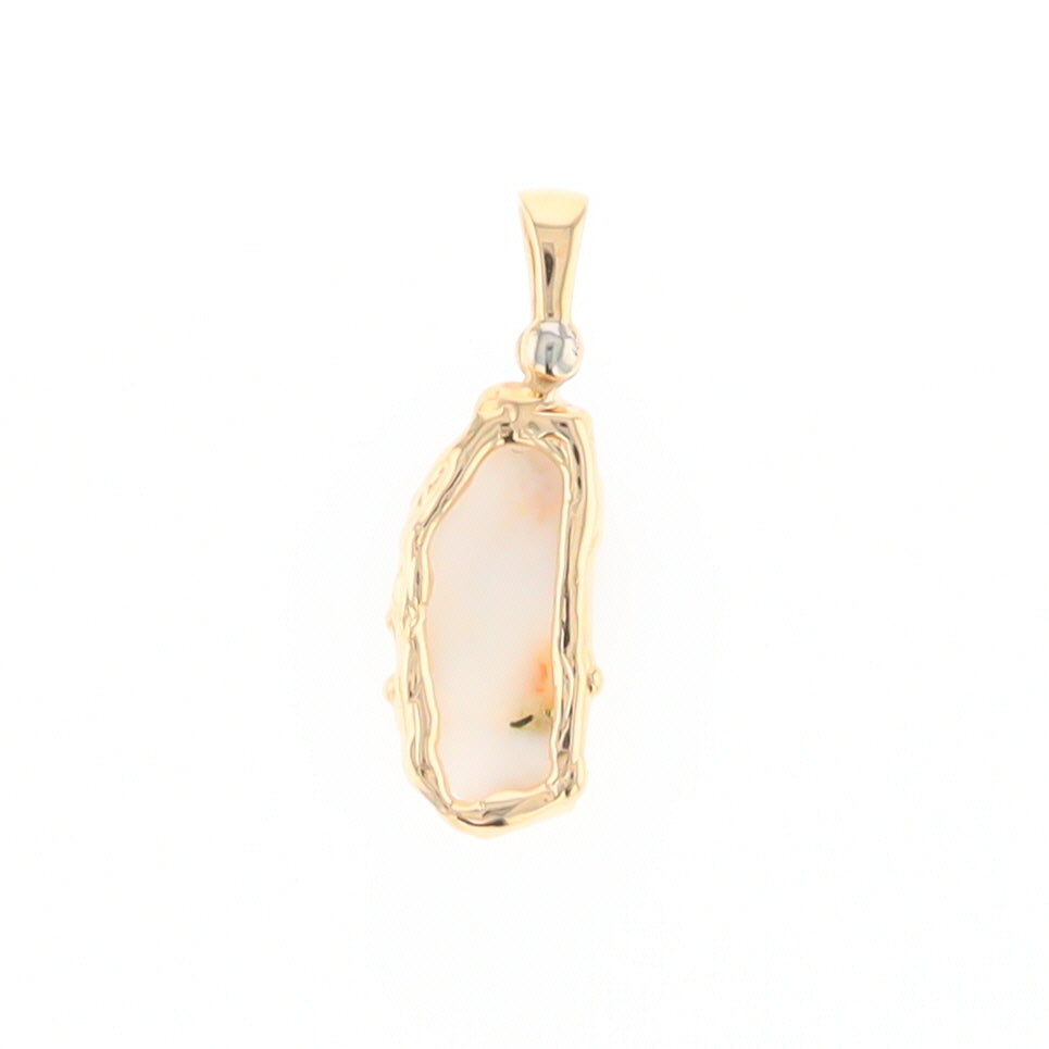 Gold Quartz Freeform Pendant (G2)