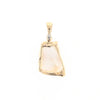 Gold Quartz Freeform Pendant