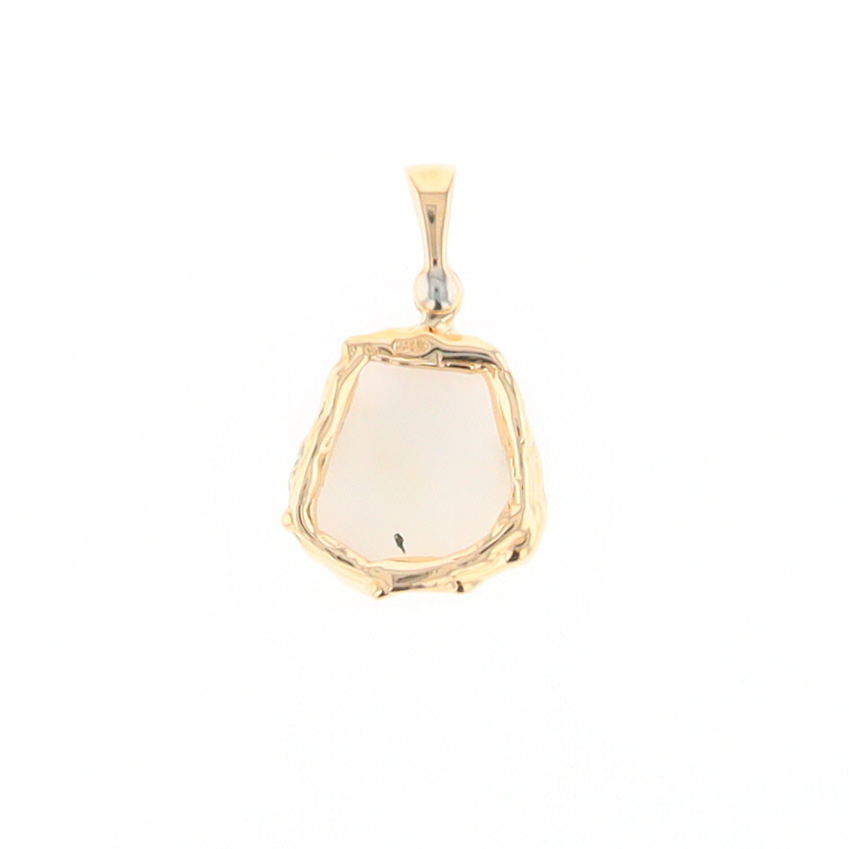 Gold Quartz Freeform Pendant  (G2)