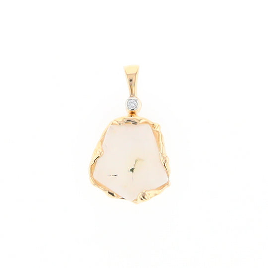 Gold Quartz Freeform Pendant  (G2)