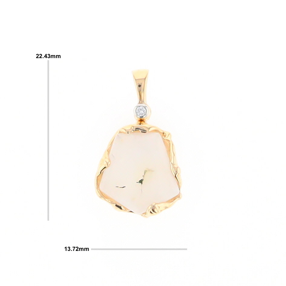 Gold Quartz Freeform Pendant  (G2)