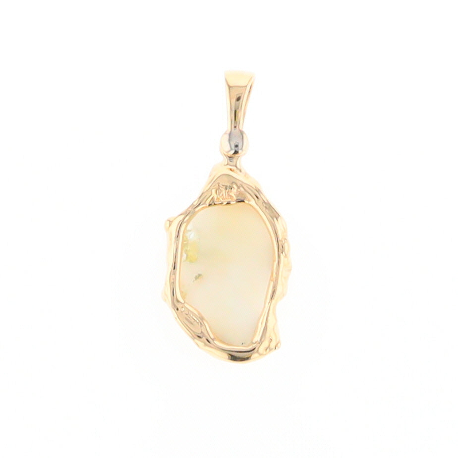 Gold Quartz Freeform Pendant  (G2)