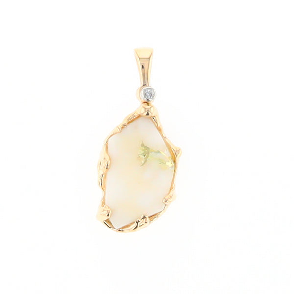 Gold Quartz Freeform Pendant  (G2)