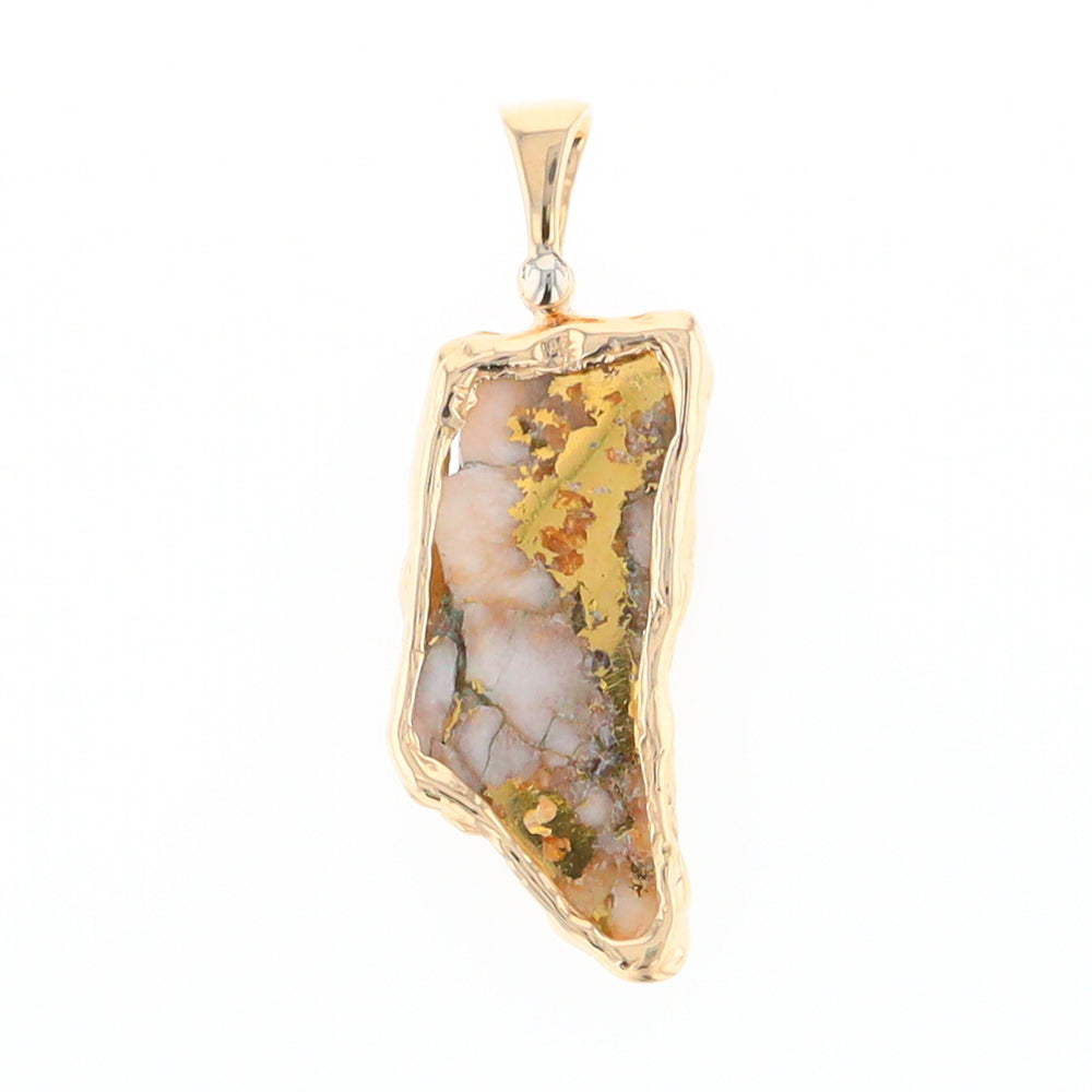 Gold Quartz Freeform Pendant (G2)