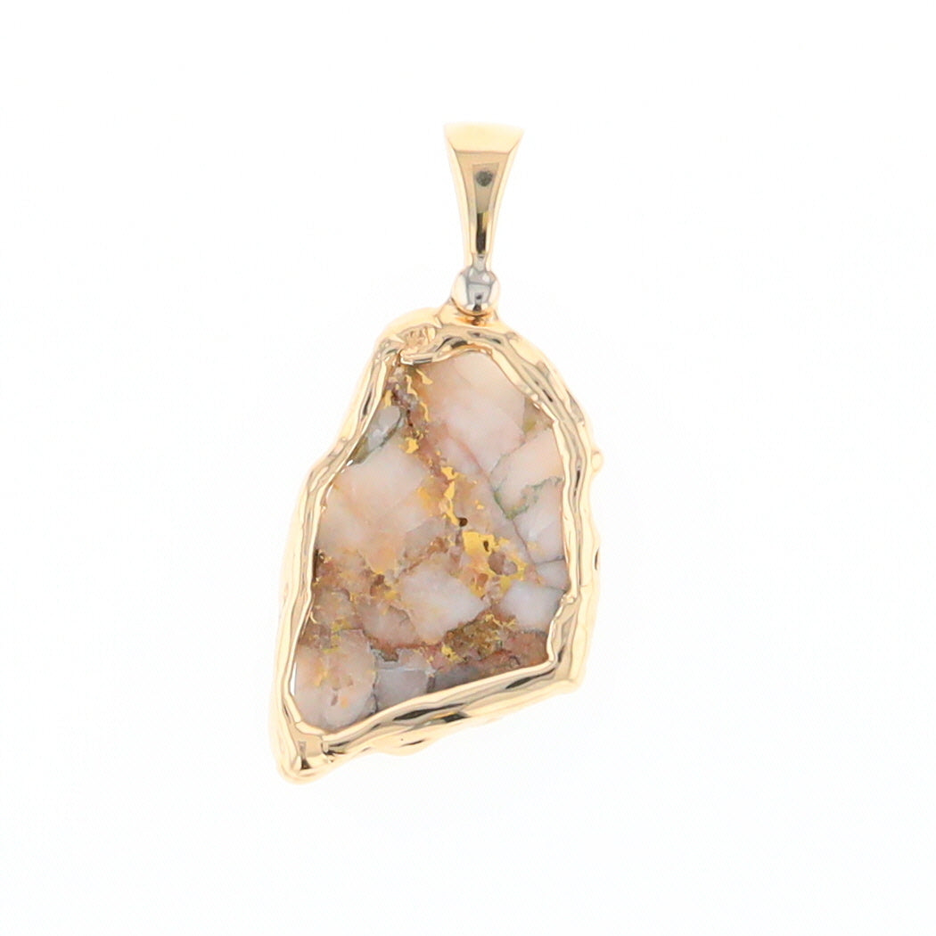 Gold Quartz Freeform Pendant (G2)