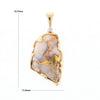 Gold Quartz Freeform Pendant (G2)