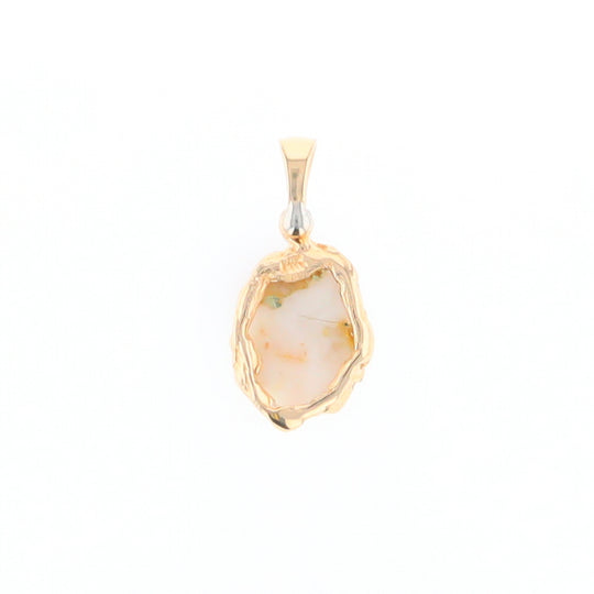 Gold Quartz Free Form Pendant