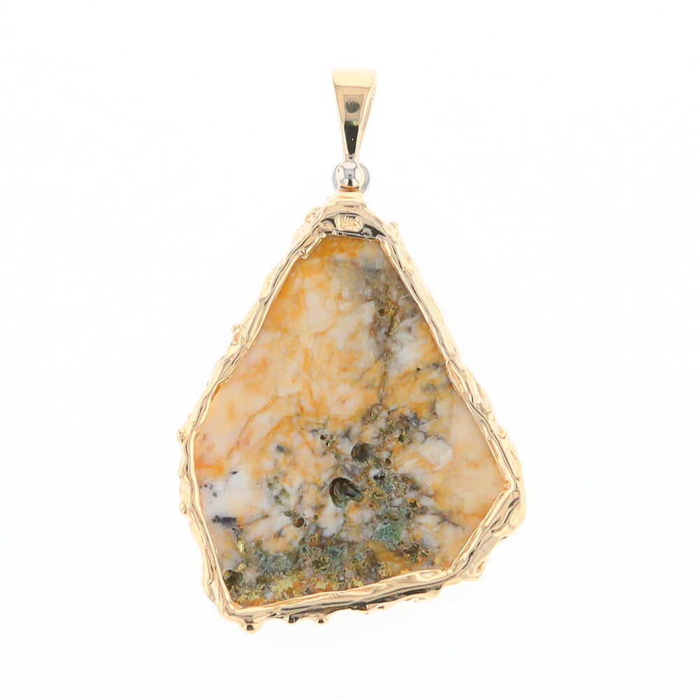 Gold Quartz Freeform Pendant (G3)