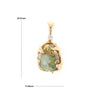 Serpentine & Gold Quartz Freeform Pendant