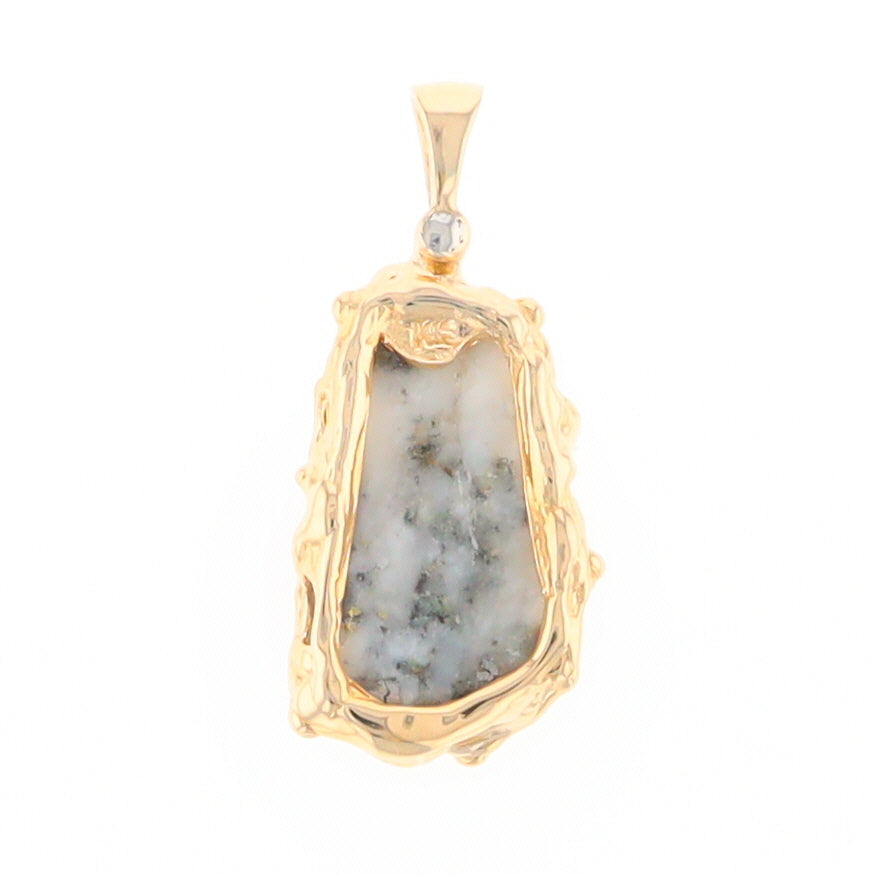 Free Form Gold Quartz Pendant