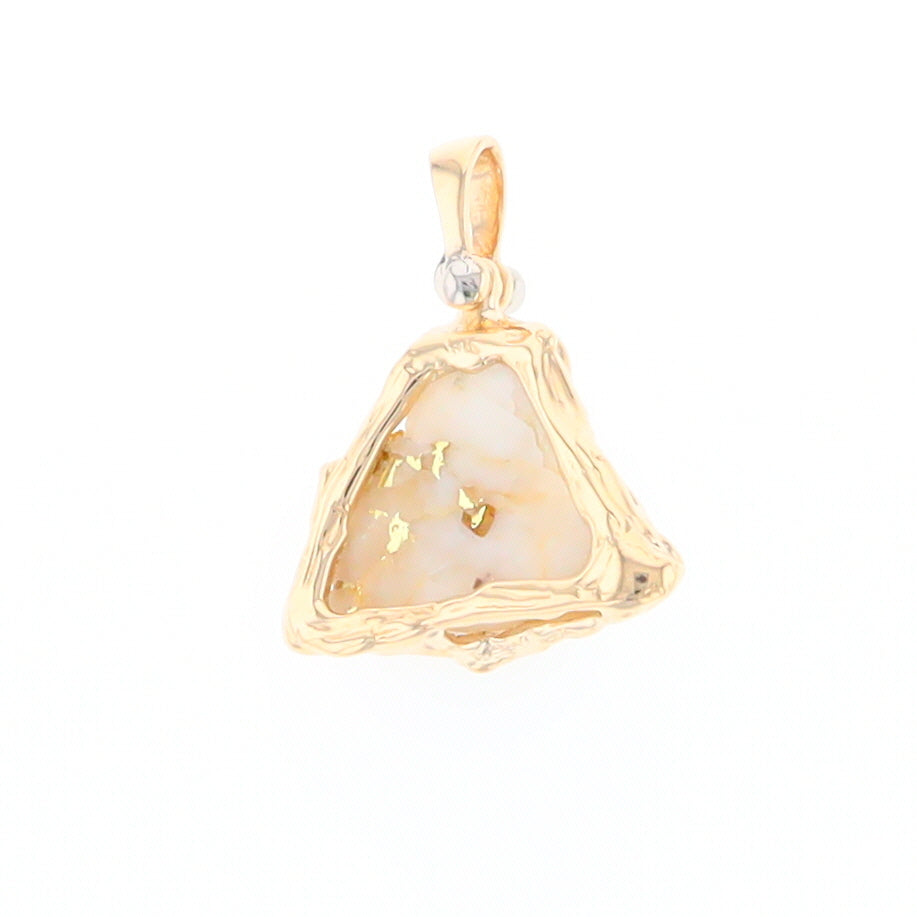 Rough Gold Quartz Free Form Pendant