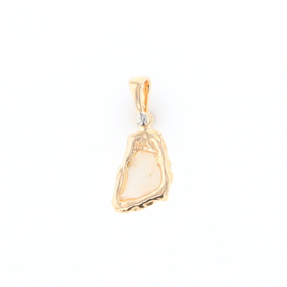 Rough Gold Quartz Freeform Pendant