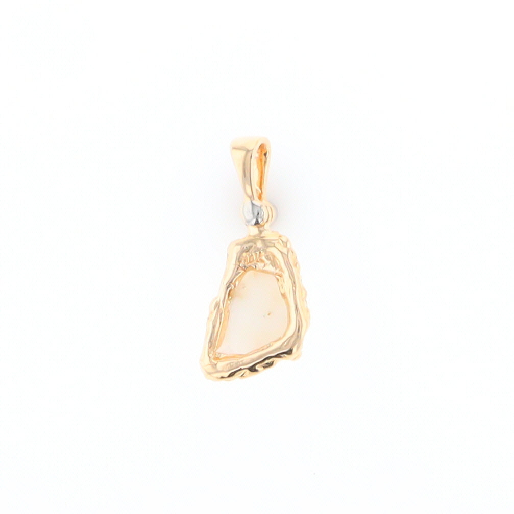 Rough Gold Quartz Freeform Pendant