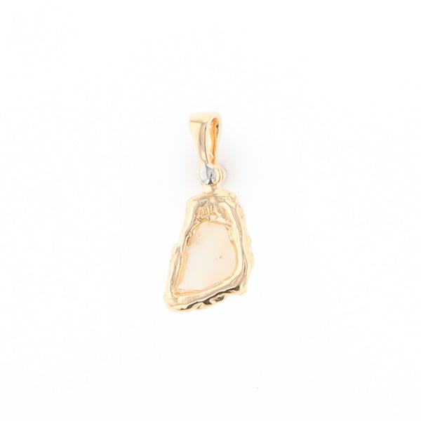 Rough Gold Quartz Freeform Pendant