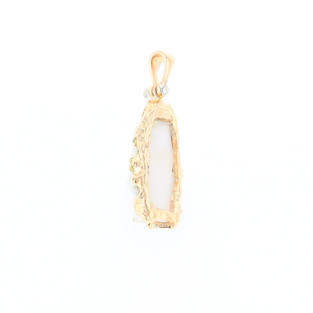 Rough Gold Quartz Freeform Pendant