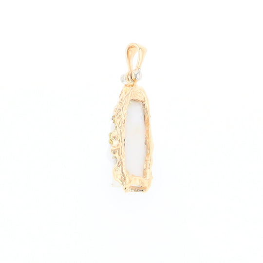 Rough Gold Quartz Freeform Pendant