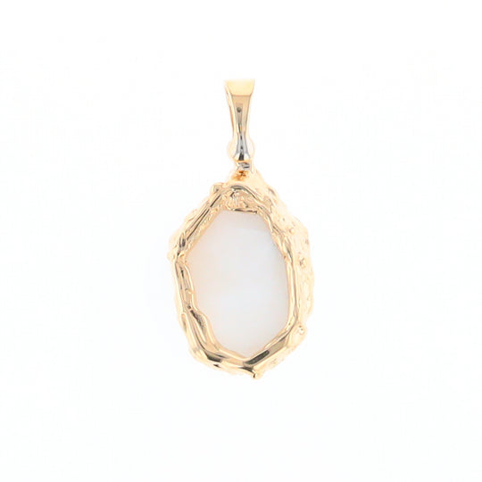 Rough Gold Quartz Freeform Pendant