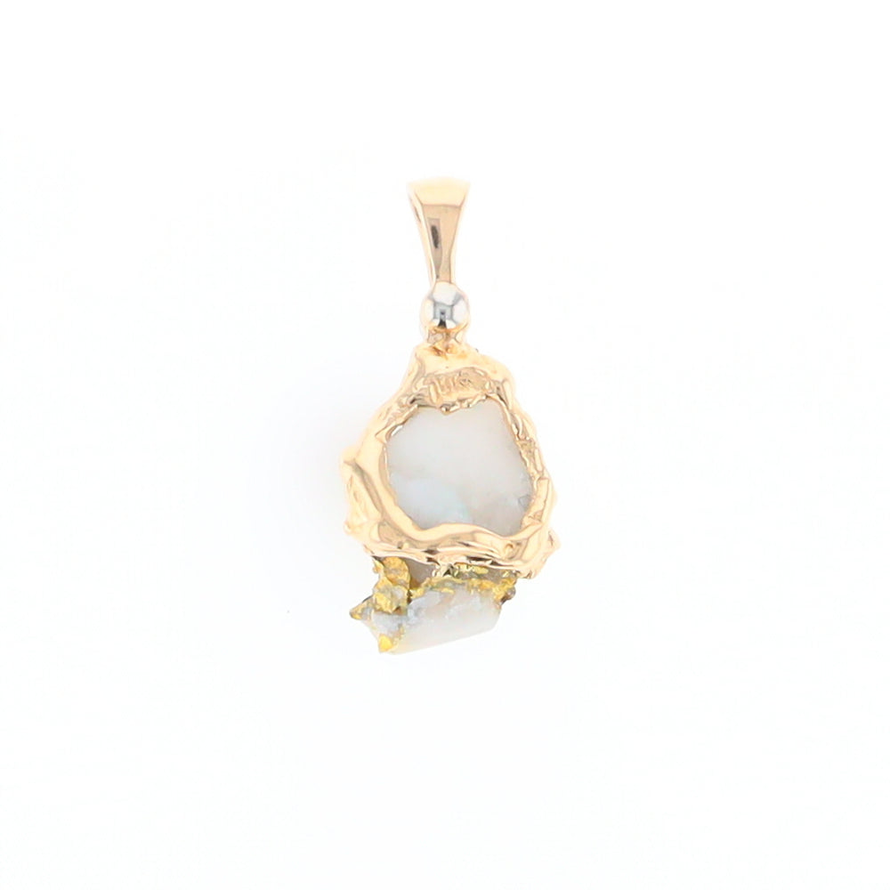 Rough Gold quartz Freeform Pendant