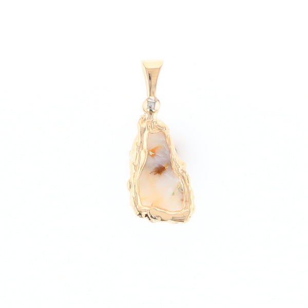 Rough Gold Quartz Freeform Pendant