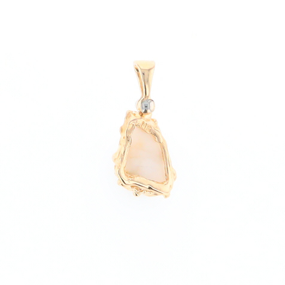 Rough Gold Quartz Freeform Pendant