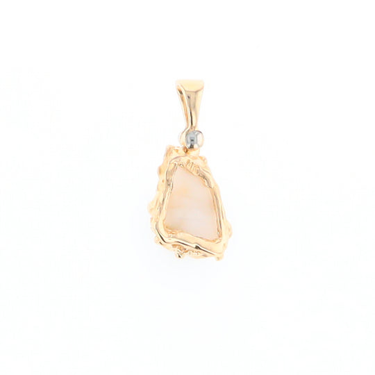 Rough Gold Quartz Freeform Pendant