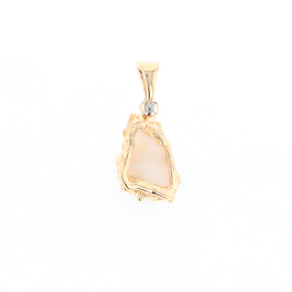 Rough Gold Quartz Freeform Pendant