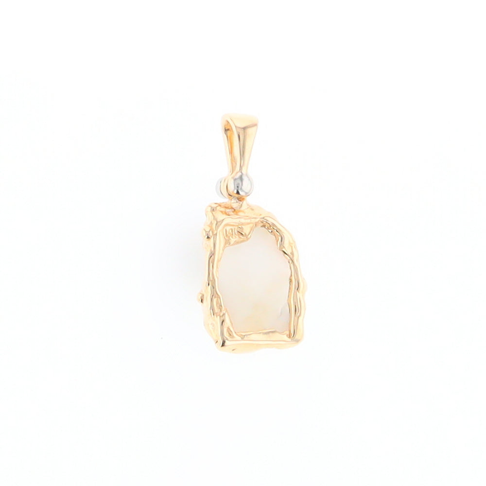 Rough Gold Quartz Freeform pendant