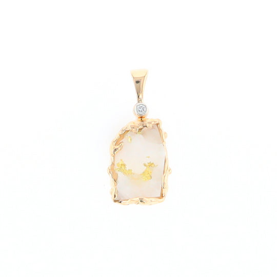 Rough Gold Quartz Freeform pendant