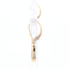 Gold Quartz Earrings Tear Drop Inlaid Lever Backs