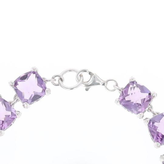 Amethyst Bracelet With Silver Filigree