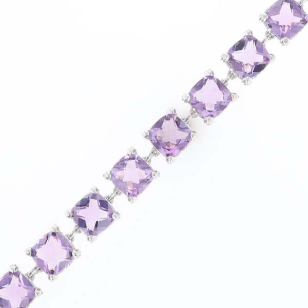 Amethyst Bracelet With Silver Filigree
