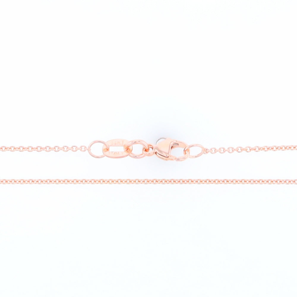 18" Rose Gold Round Cable Link Chain