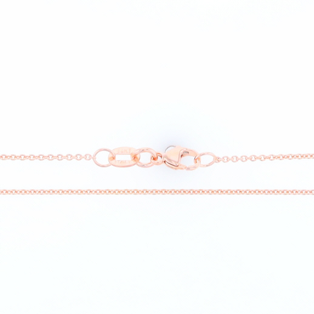 18" Rose Gold Round Cable Link Chain