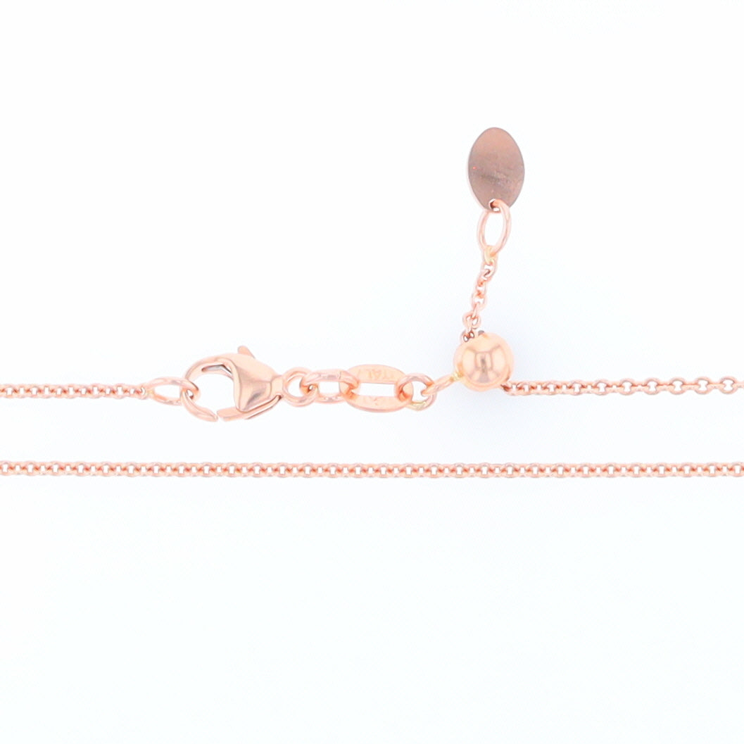 20" Rose Gold Adjustable Round Cable Chain