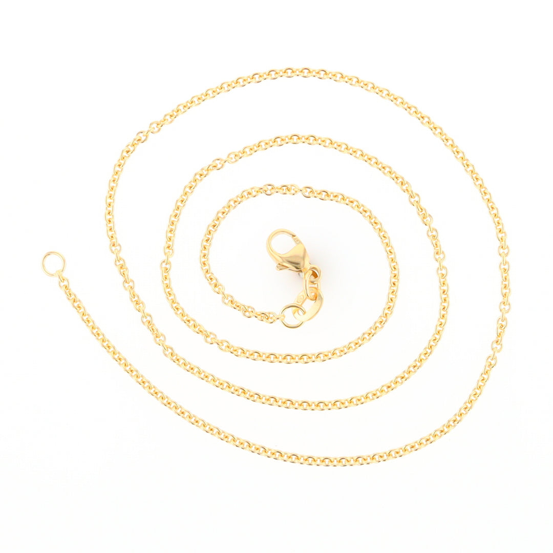 16" Yellow Gold Round Cable Chain