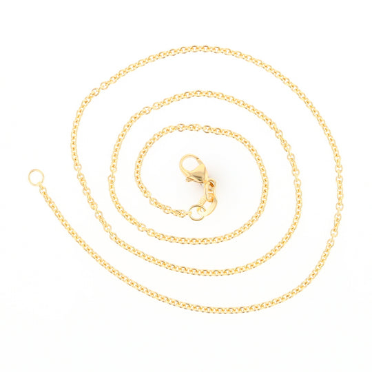 16" Yellow Gold Round Cable Chain