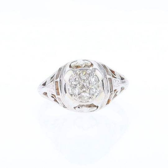 Vintage Cluster Diamond Ring