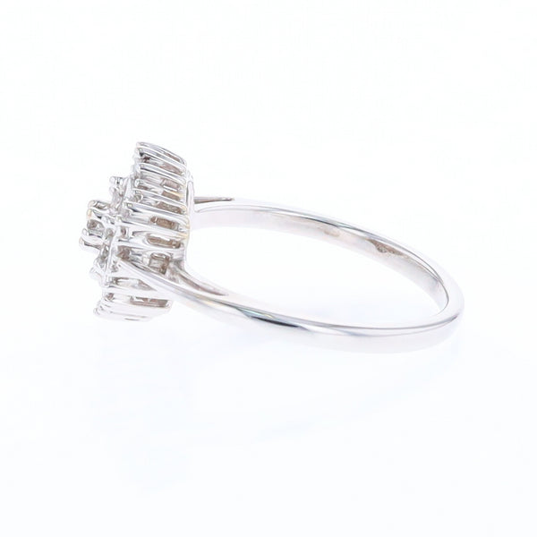 Diamond Hexagon Cluster Ring