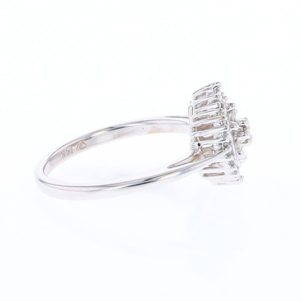 Diamond Hexagon Cluster Ring