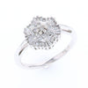 Diamond Hexagon Cluster Ring